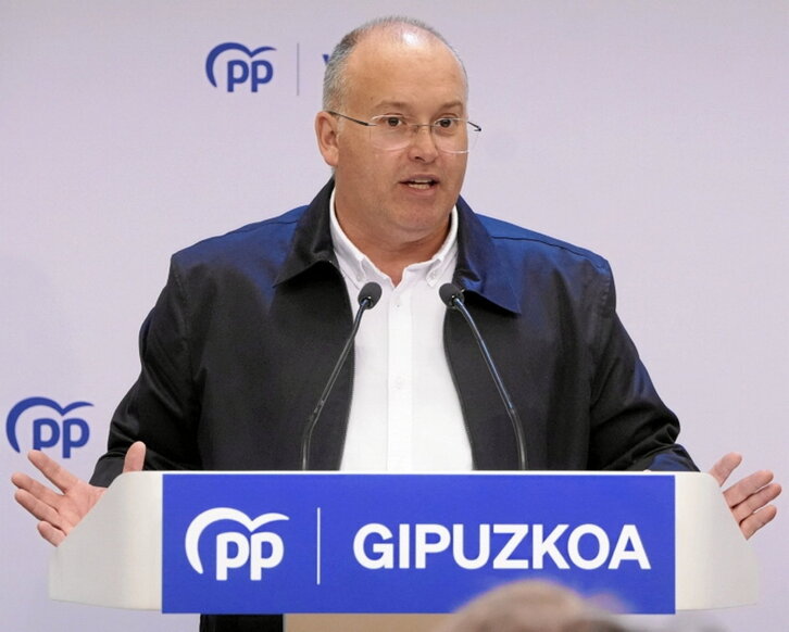 Miguel Tellado, ayer en Donostia.