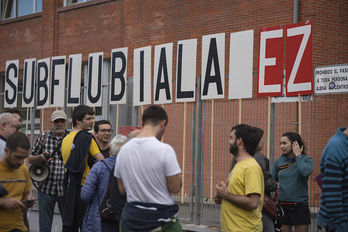 Duela hilabete batzuk giza katea egin zuten lanen aurka.