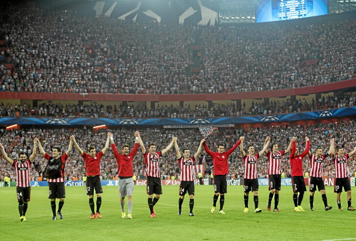 Partido de Champions entre el Athletic y el Napoli en 2014.
