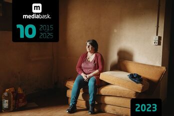 Maritxu Moleres dans la cuisine de la ferme Olha où elle a passé son enfance et son adolescence.