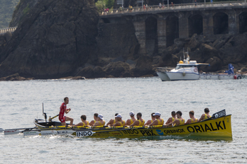 Orioko trainerua, denboraldi honetako estropada batean. 