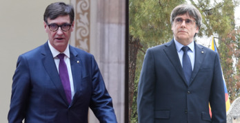 Salvador Illa y Carles Puigdemont se verán las caras este martes.