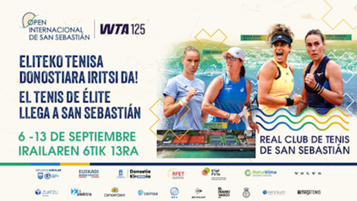 Cartel del Open Internacional WTA125 de Donostia.