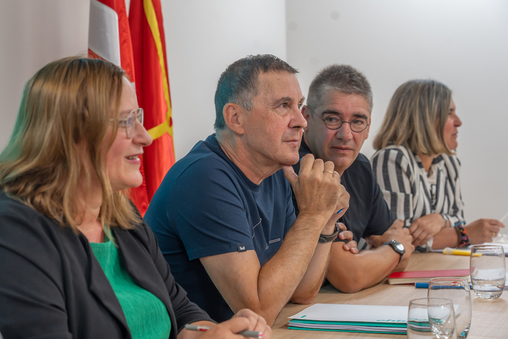 Arnaldo Otegi, en la primera reunión del curso de la Mesa Política de EH Bildu.
