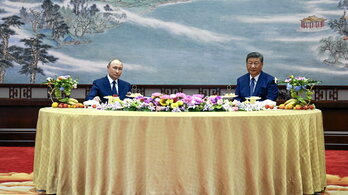 Los presidentes ruso, Vladimir Putin, y chino, Xi Jinping.