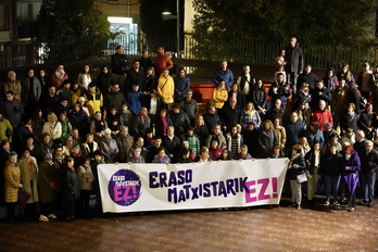 Concentración en Galdakao por una agresión machista anterior.