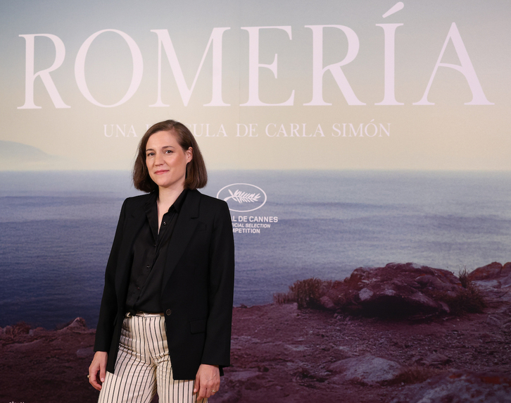 Carla Simón, en la presentación de ‘Romería’ en Madrid.