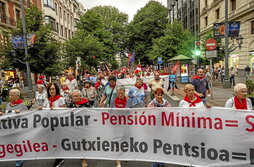 Pentsiodunen mugimenduaren manifestazioa Bilboko Aste Nagusian.