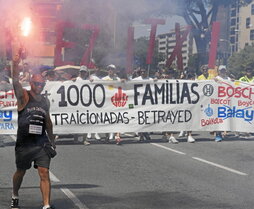 Movilización contra el cierre de BSH, veinte días antes de que aprobaran el ERE.