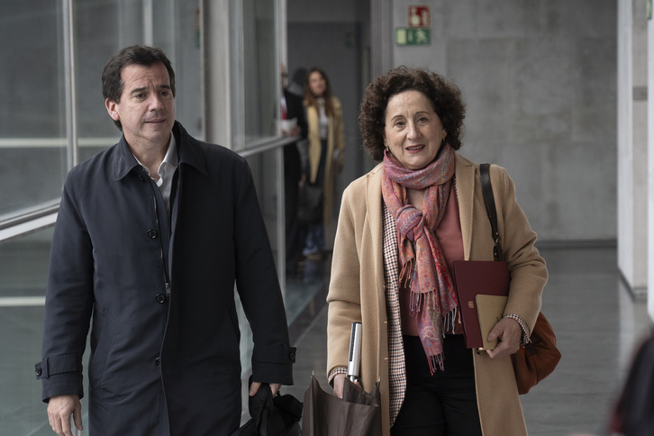 Los consejeros de Industria y Empleo de Nafarroa, donde la brecha se ha agravado más, Irujo y Maeztu.