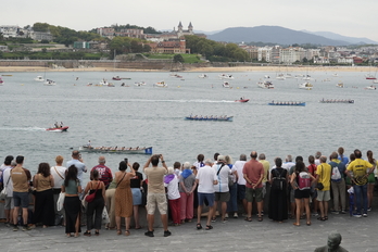 Lehen txandako traineruak, Kontxako Banderaren lehen jardunaldian.
