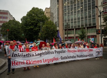 Pentsiodunen mugimenduaren manifestazioa Aste Nagusian.