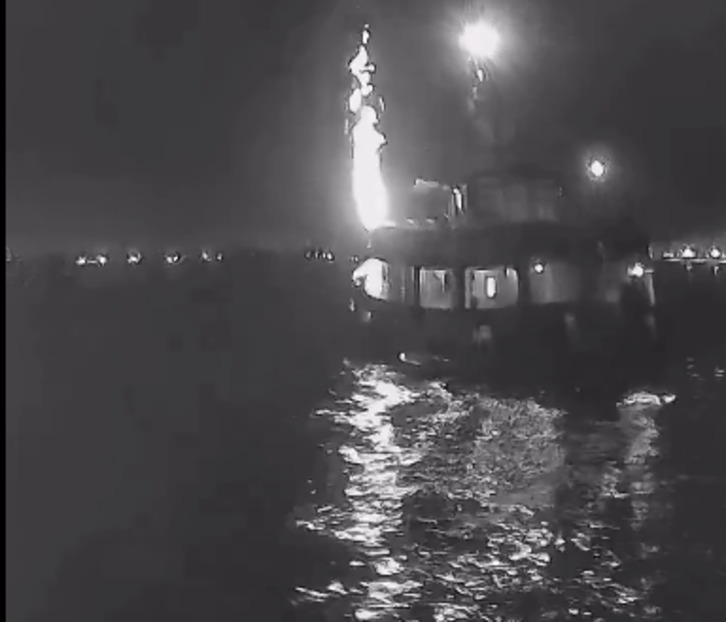 El momento del impacto.