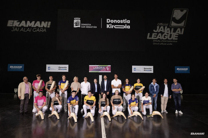Jai Alai Leagueko Lauko Finaleko aurkezpena.