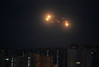 Drones rusos sobre Kiev, la pasada semana.