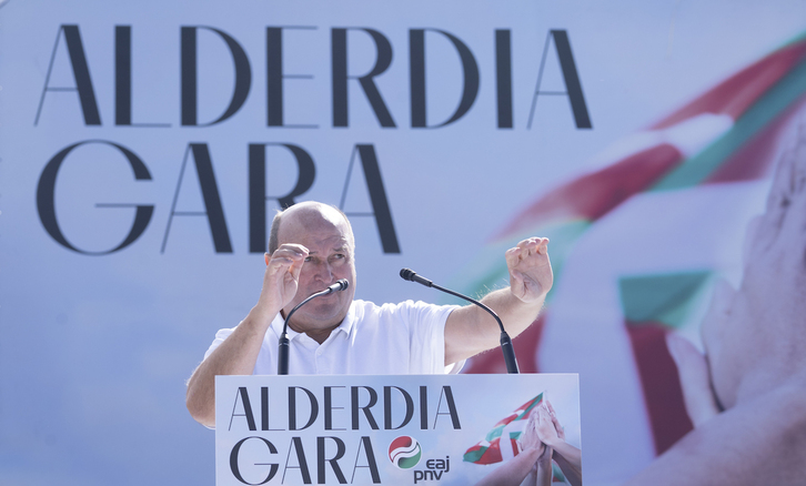 Andoni Ortuzar, en el Alderdi Eguna de 2024 en las campas de Foronda.