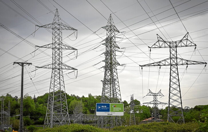 Imagen de archivo de la subestación de Arkale, Oiartzun.