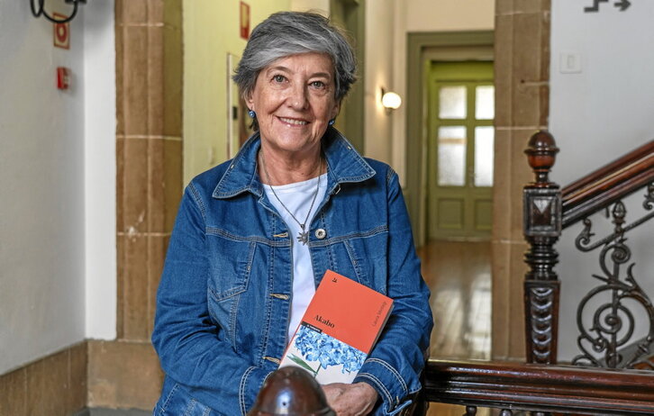 Laura Mintegi, «Akabo» eleberria aurkeztu berritan.