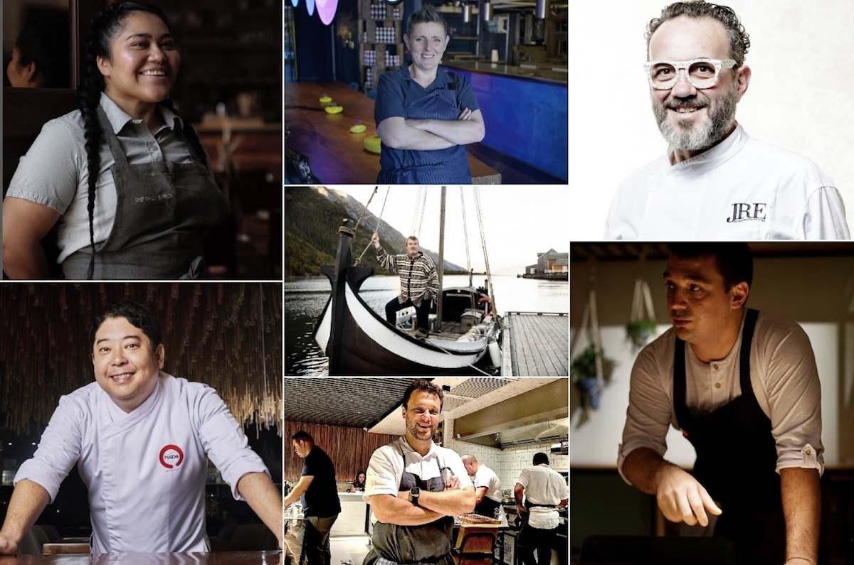 Algunos de los participantes en Gatronomika, entre ellos, Mitsuharu Tsumura.