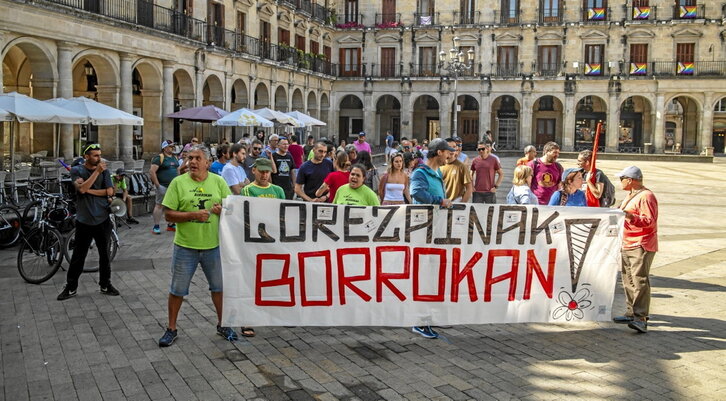 Greban dauden lorezainen mobilizazioetako bat.