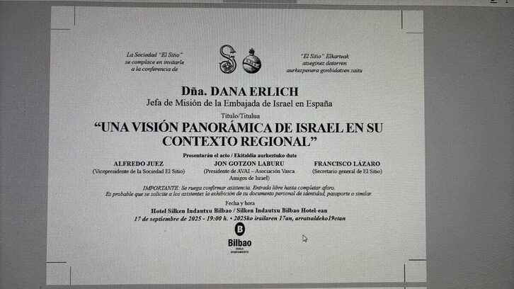 Imagen de la invitación a la conferencia.