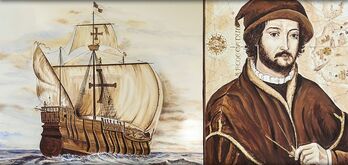 Mari Galanta ontzia eta Joan Lakotza nabigatzaile eta kartografoa..