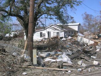 Rita urakanaren ondorioak Louisianan.