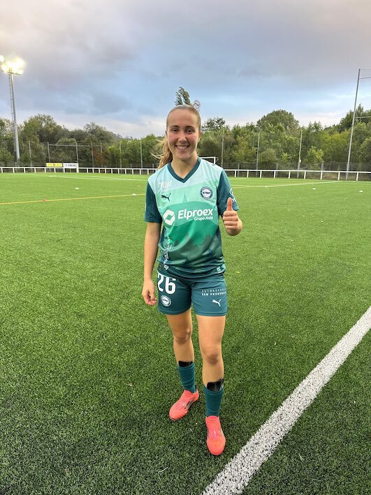 Aiala Mugeta debutó con el Alavés en la goleada copera al Bizkerre. (AlavesGloriosas)