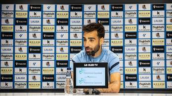 Brais Méndez, durante la rueda de prensa de este miércoles.