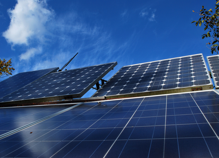 Placas de energía solar.