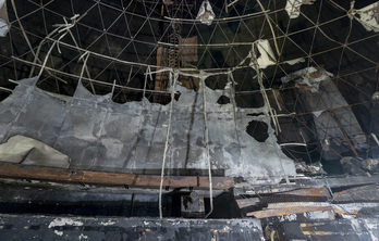 La sala Tornamira quedó totalmente calcinada por el fuego.