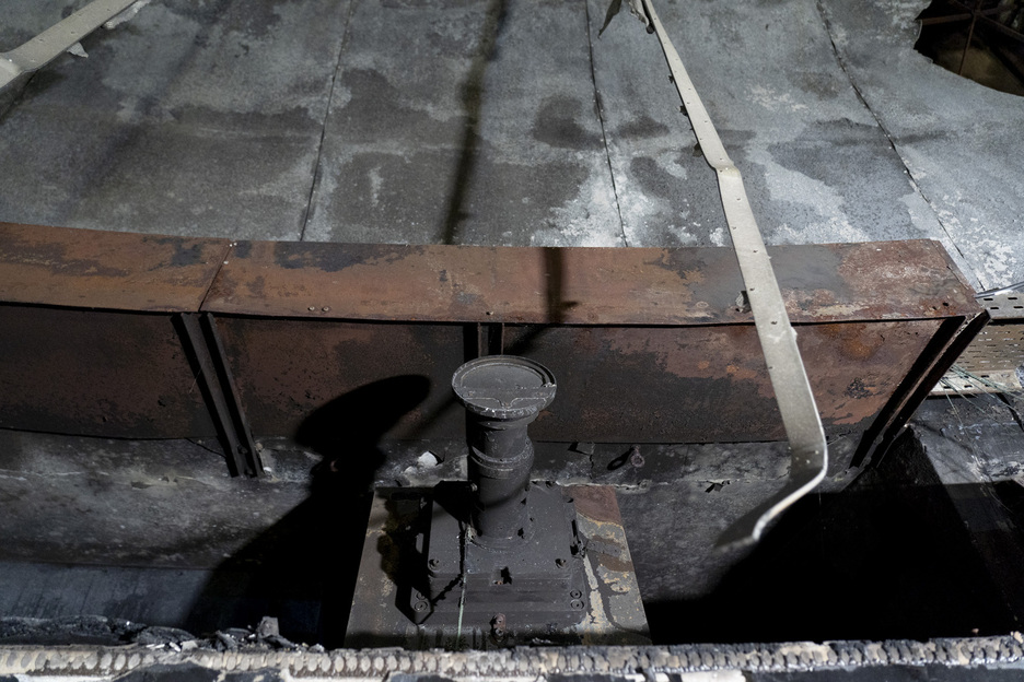 Primeras imágenes de cómo quedó el interior del Planetario de Iruñea. Primeras imágenes de cómo quedó el interior del Planetario de Iruñea.