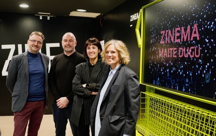 Josemi Beltran, Joxean Fernandez, Maialen Beloki eta Edurne Ormazabal, Tabakalerako zuzendaritzako hainbat kide.