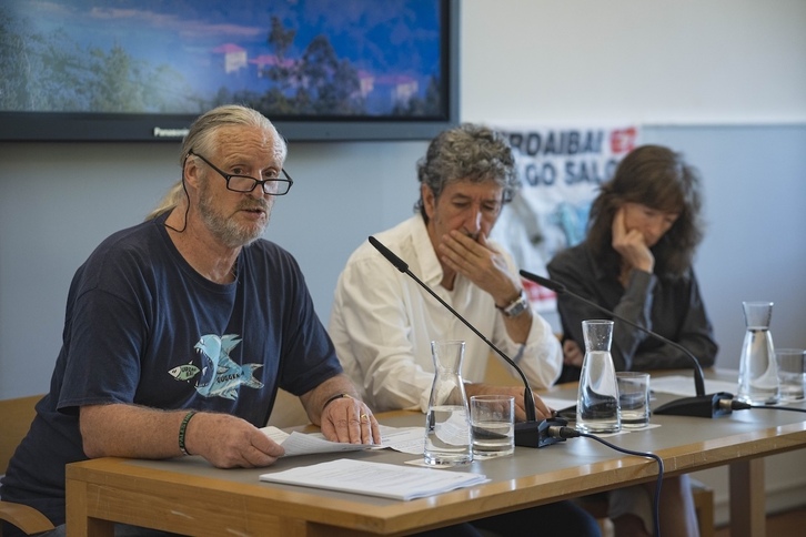 Bizkaia Aretoan egindako prentsaurrekoa ostegun goizean.