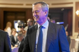 César González-Bueno, CEO del Sabadell, en su comparecencia en Madrid.