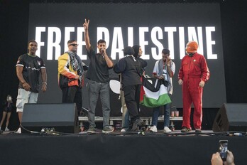 Kneecap durante su actuación en el pasado BBK Live.