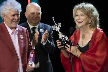 Esther García, primera productora que recibe el galardón.