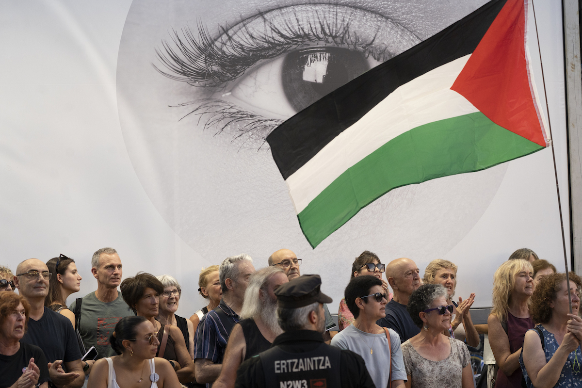 Cientos de personas se han solidarizado con Gaza en el exterior. (Jagoba Manterola | Foku)