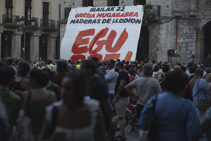 Laudion aurreko ostegunean egindako manifestazioa.