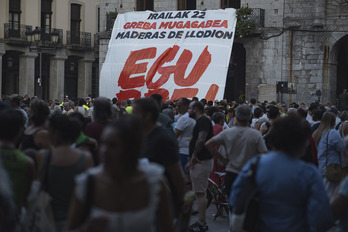 Laudion aurreko ostegunean egindako manifestazioa.
