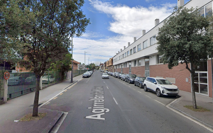 Calle Agirrelanda del barrio de Lakua-Arriaga de Gasteiz.