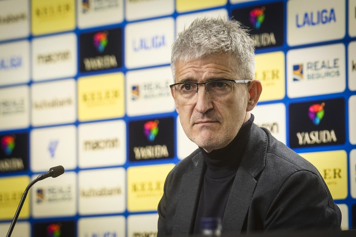 Roberto Olabe, en una comparecencia con la Real.