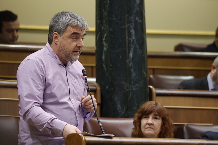 MIkel Otero, durante una intervención en el Congreso de los Diputados español.