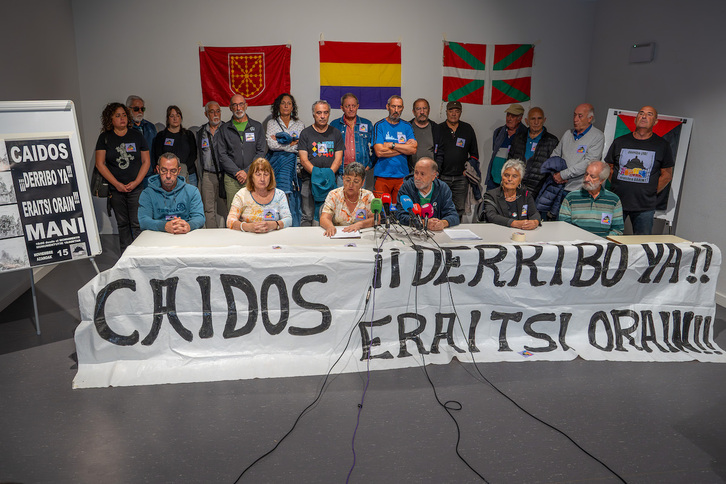 Comparecencia de las asociaciones memorialistas en la que han convocado la manifestación del 15 de noviembre.