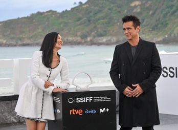 Fala Chen y Colin Farrell, protagonistas de ‘Ballad of a small player’.