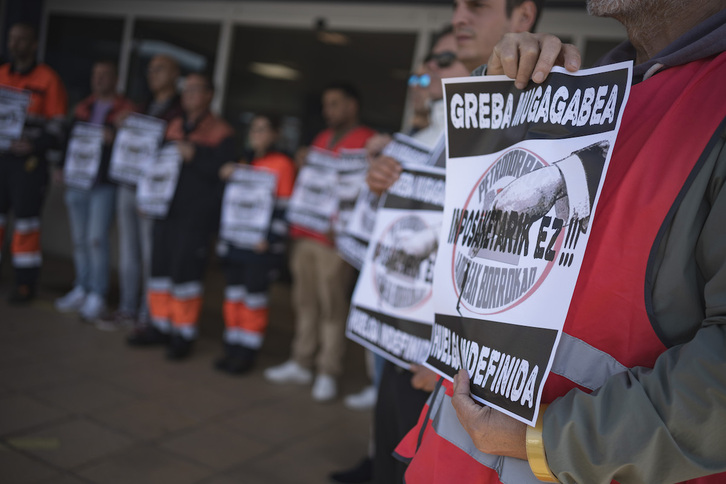 El comité de empresa de Petronor ha comparecido este mismo jueves en Muskiz.