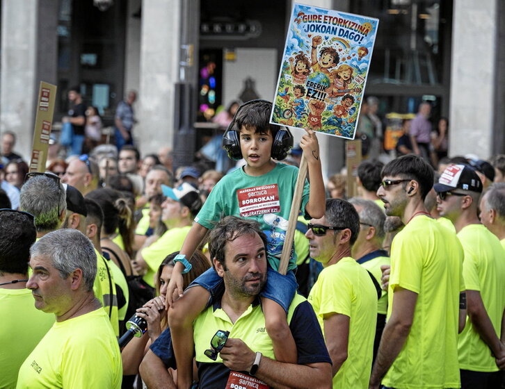 Maderas de Llodio enpresako langileen mobilizazioa, Laudion. 