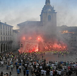 Maderas de Llodioko langileen manifestazioa, joan den astean, Laudion.