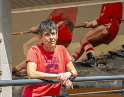 Anjel Otaegi, ospakizun batean, atxilotua izan aurretik.