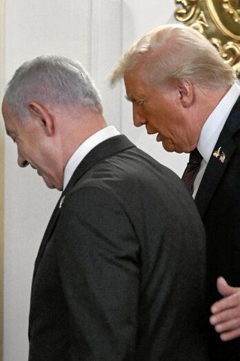 Benjamin Netanyahu y Donald Trump, en la Casa Blanca.